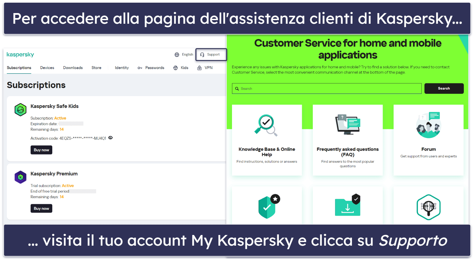 Supporto clienti di Kaspersky — Soluzioni rapide tramite live chat (tempi di attesa di 2 minuti!)