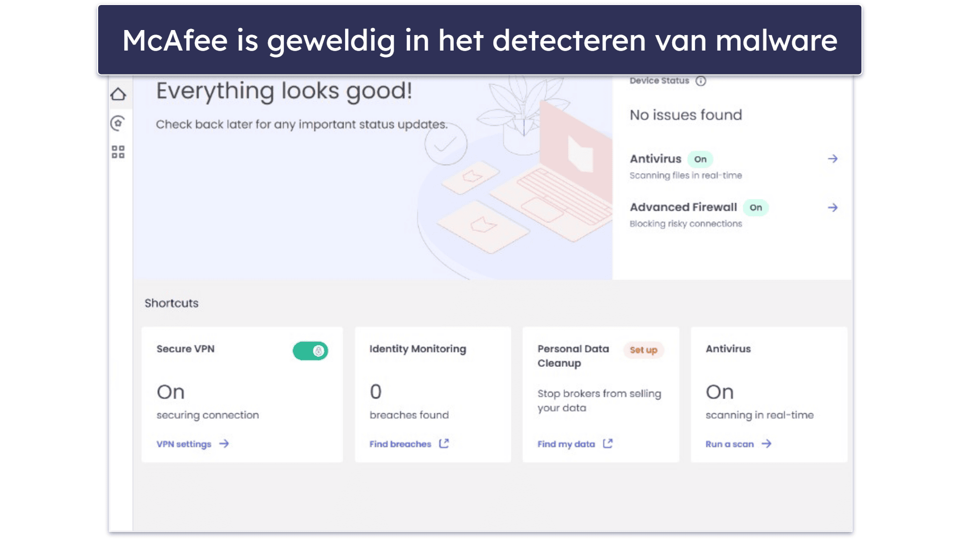 4. McAfee — Betere webbeveiliging (met data-optimalisatietools)