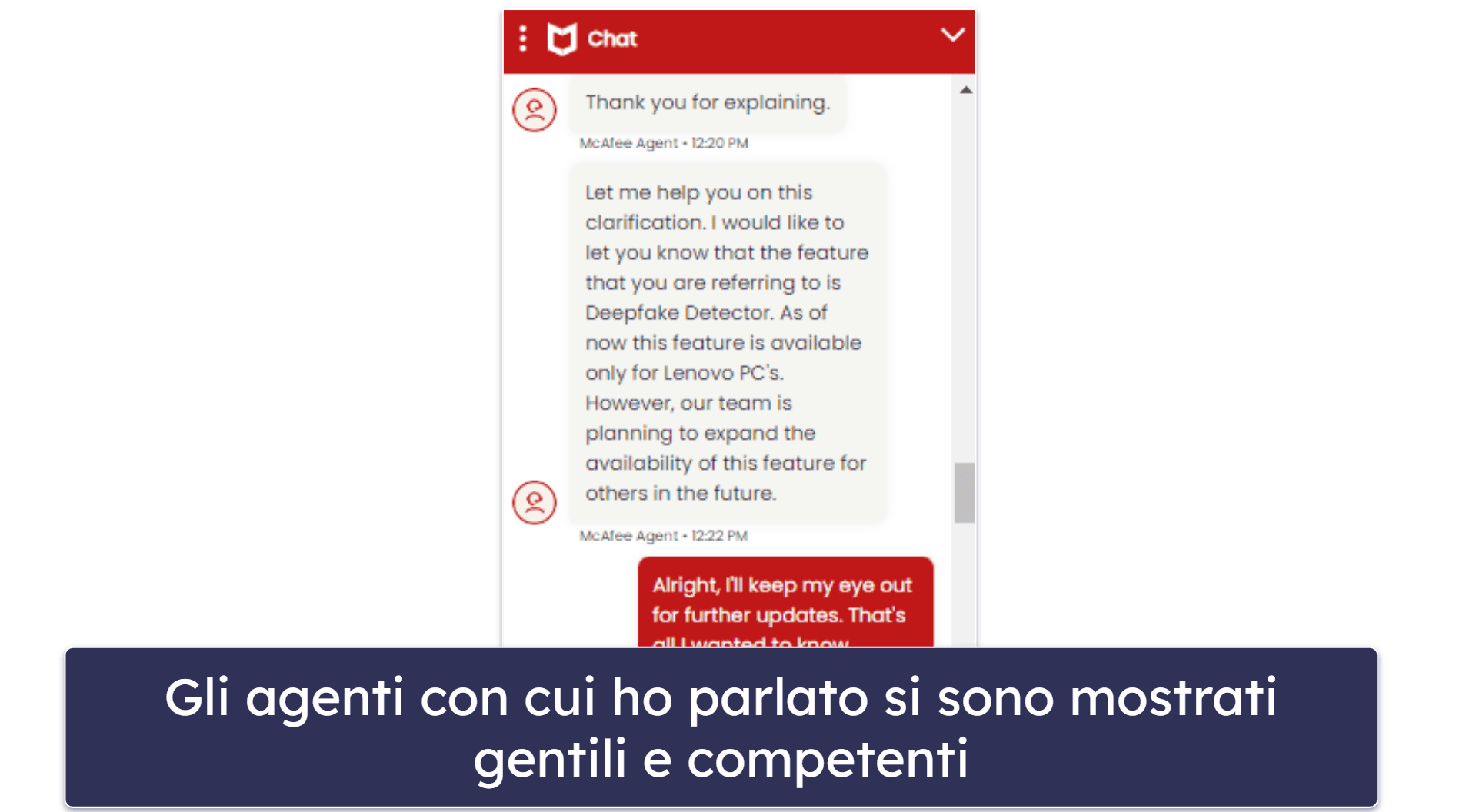 Assistenza clienti di McAfee – Utile live chat, knowledge base completa e buon supporto via telefono