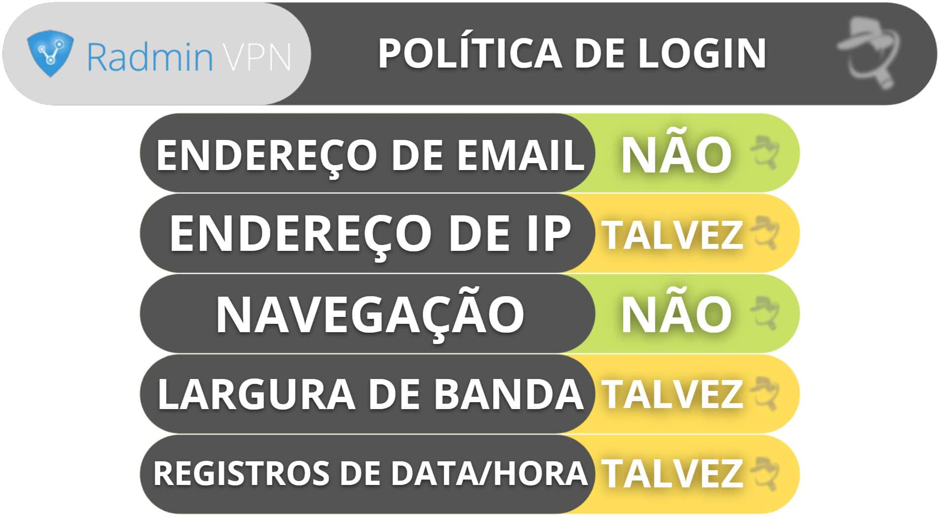 Privacidade e segurança do Radmin VPN