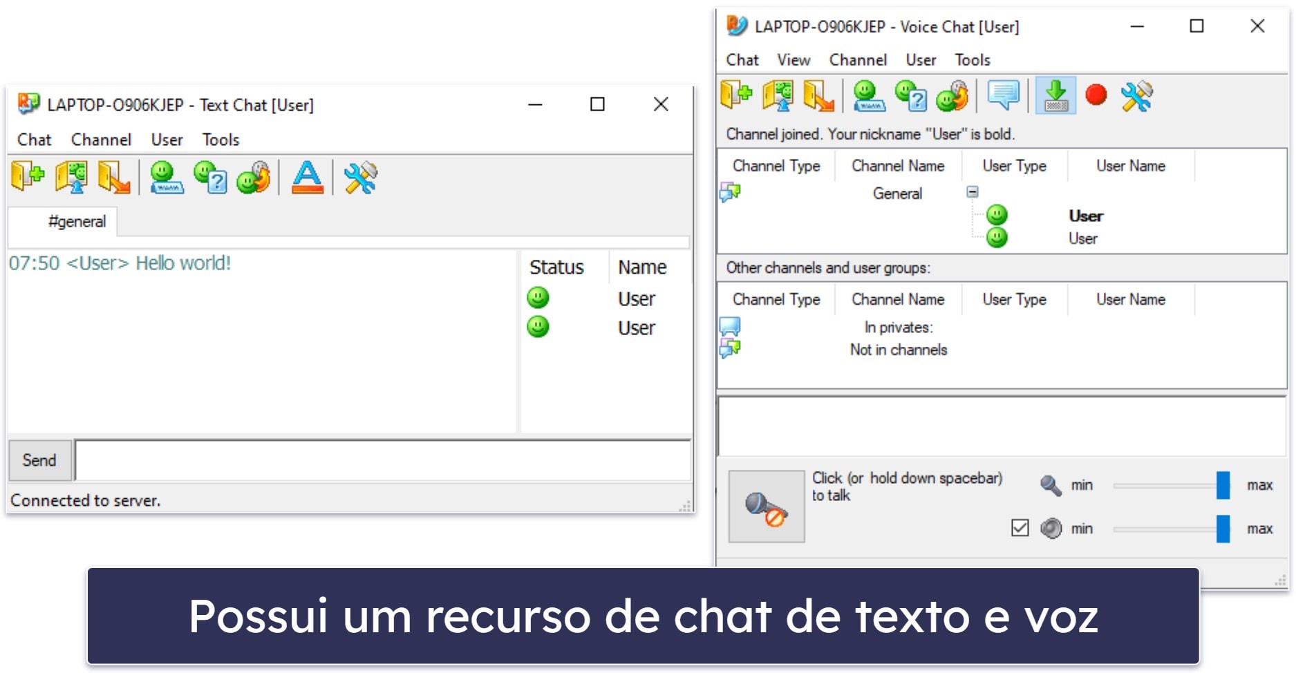 Recursos do Radmin VPN