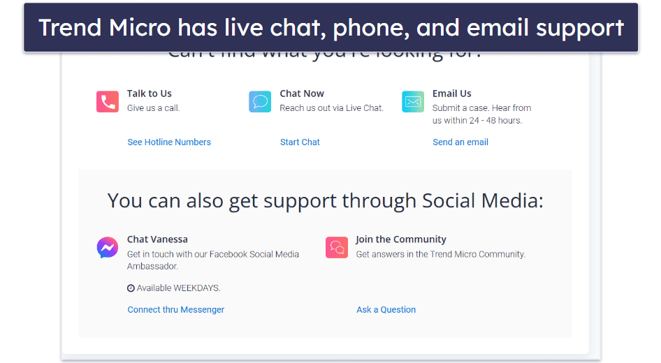 Trend Micro Customer Support — 24/7 Premium Phone Support (But the Knowledge Base Isn’t Great)