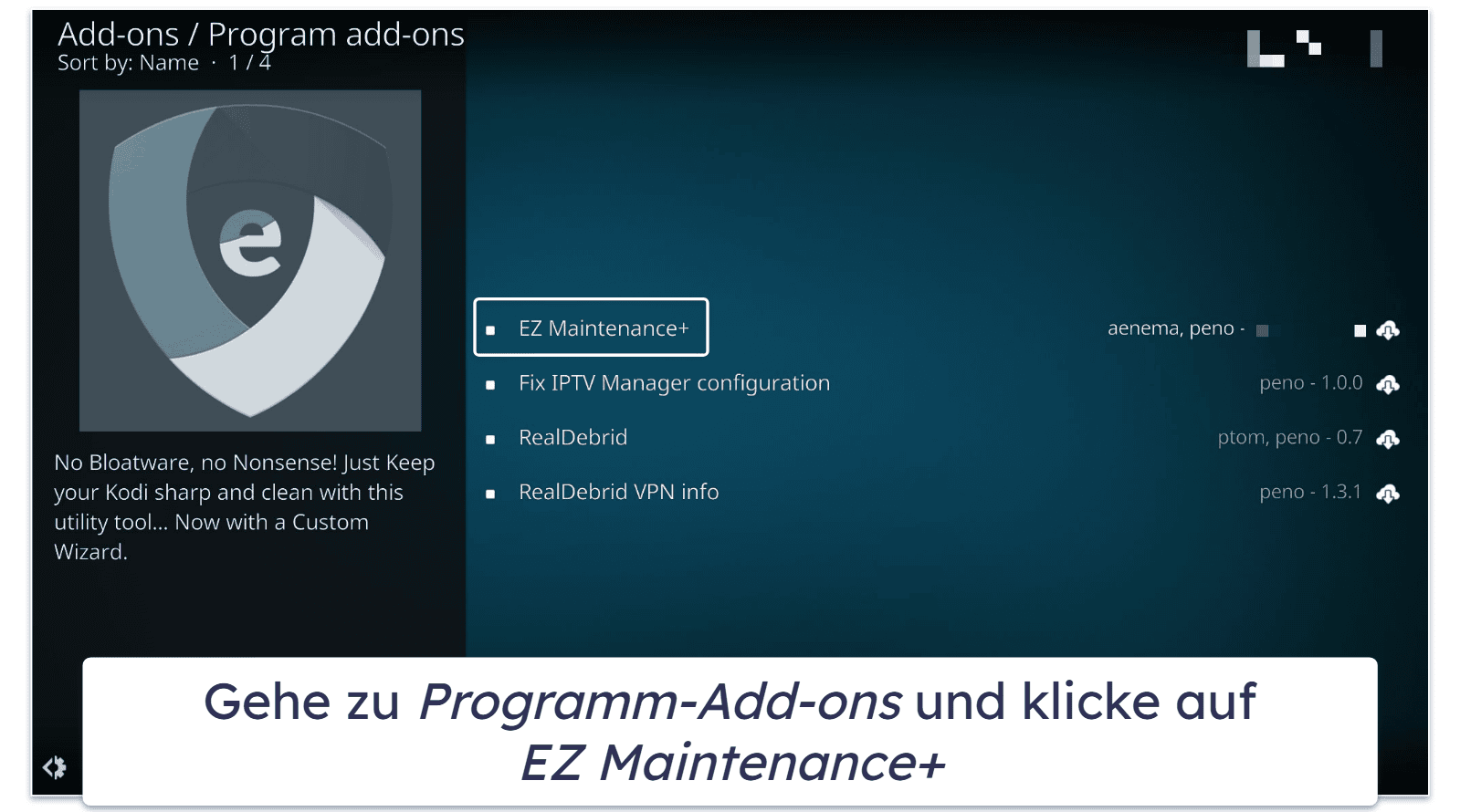 So deinstallierst du ein Kodi-Build