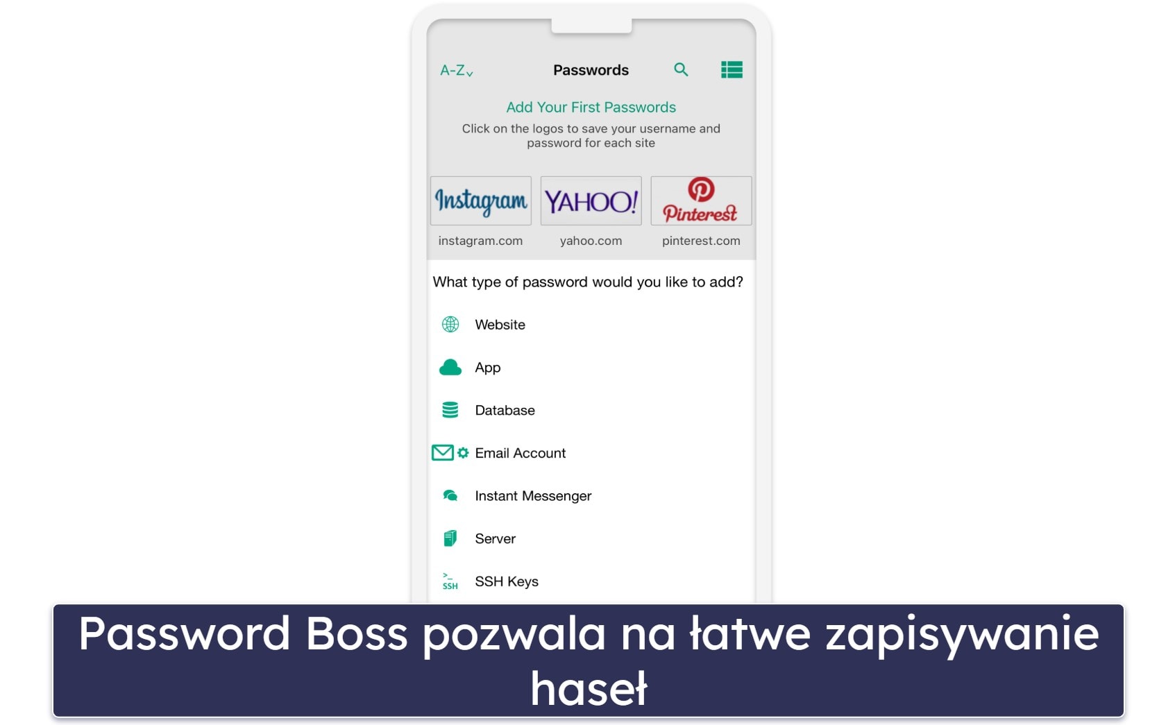 10. Password Boss — Atrakcyjnie zaprojektowana aplikacja na iPhone z przyzwoitym zakresem funkcji