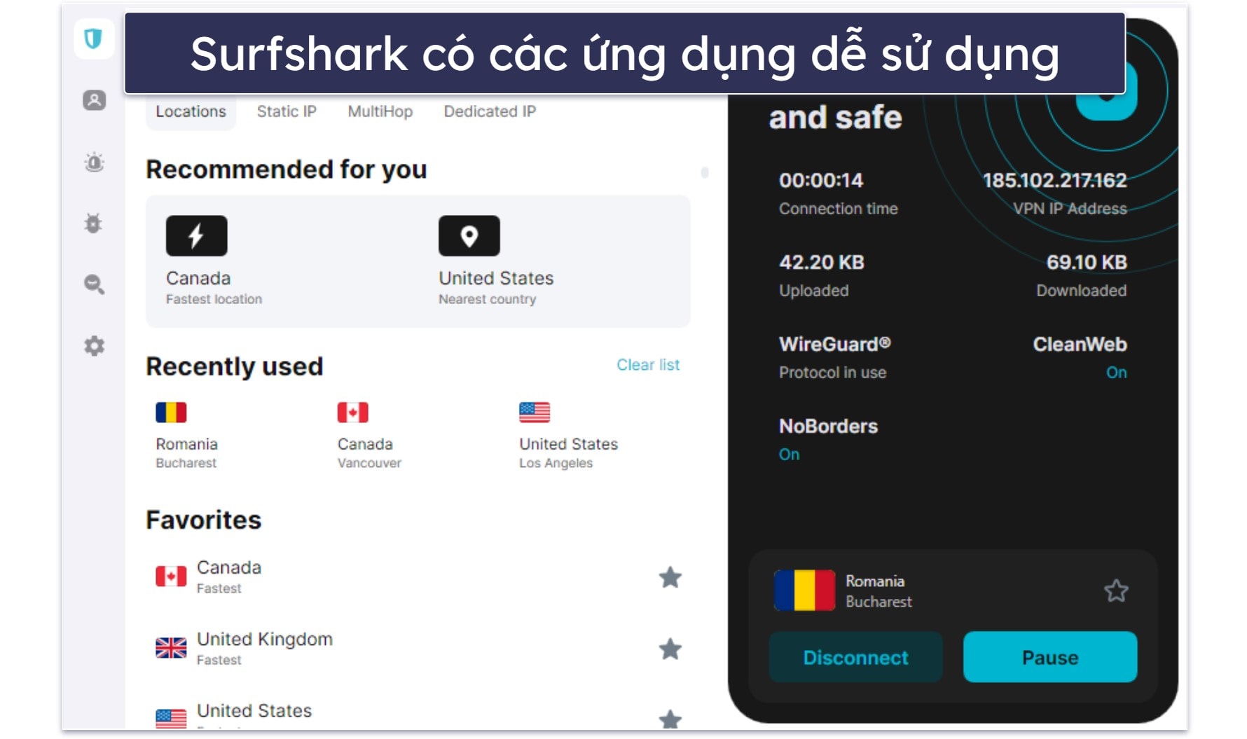 5. Surfshark — VPN trực quan với các gói phải chăng