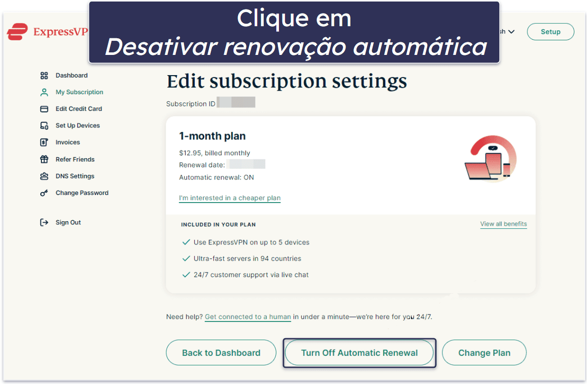 Custos de renovação da ExpressVPN e como cancelar a renovação automática