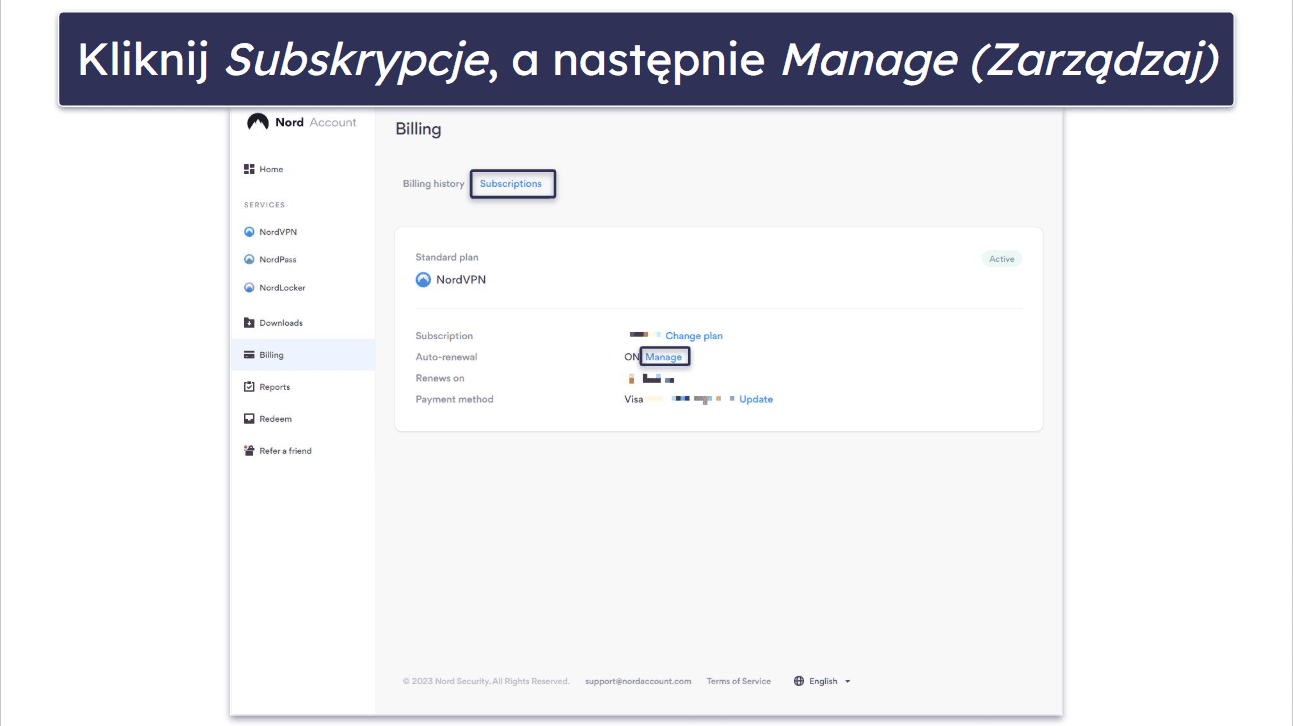 NordVPN koszt odnowienia subskrypcji