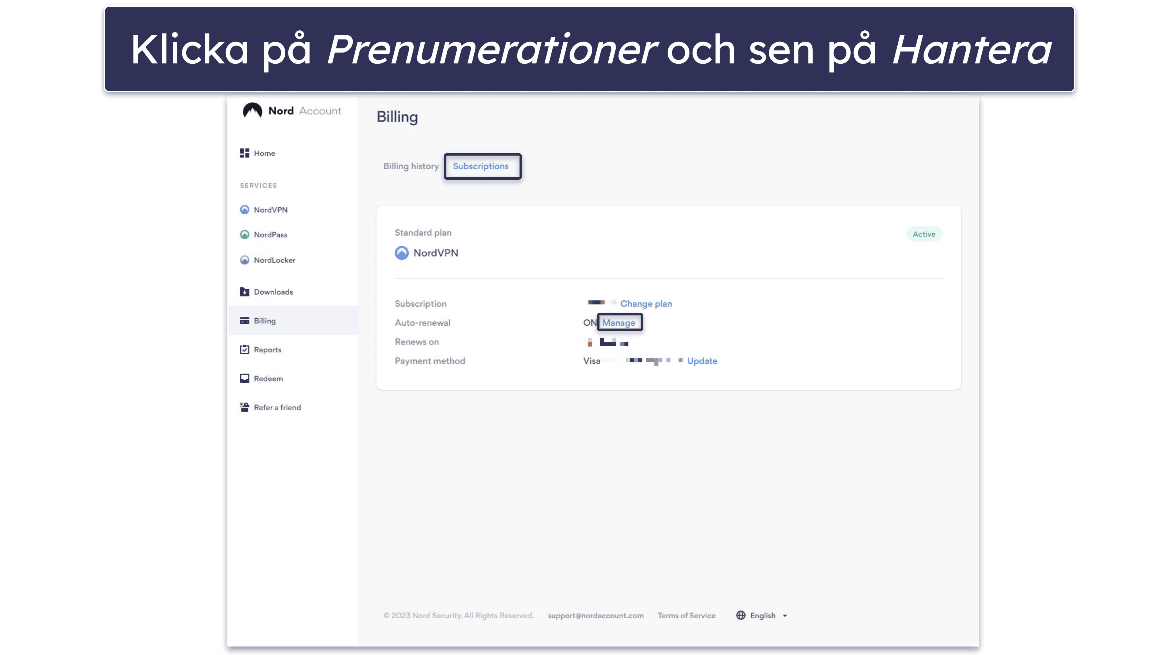 NordVPN Förnyelsekostnader