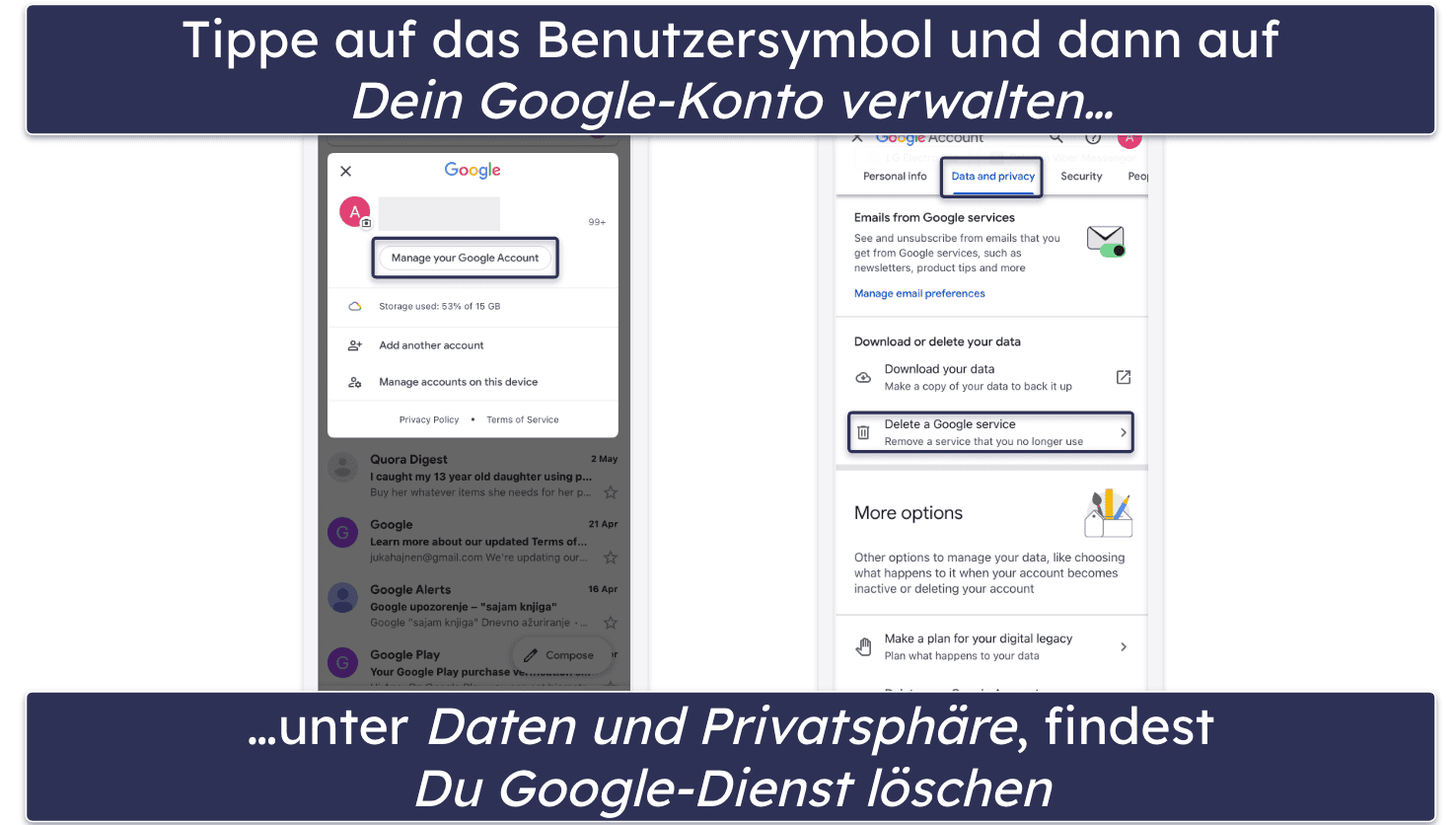 So löschst Du Dein Gmail-Konto mit Deinem Smartphone