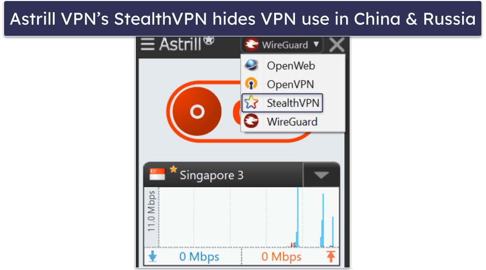 🥈2. Astrill VPN — 2 Proprietary Protocols for Safe VPN Use