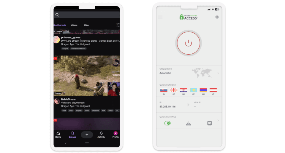 🥈2. Private Internet Access — Great for Streaming Twitch at School on Mobile