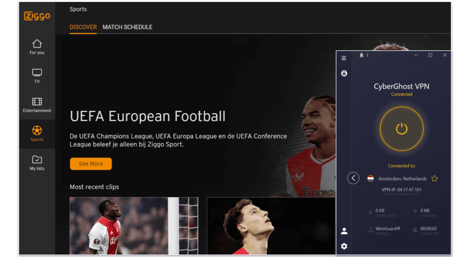 🥉3. CyberGhost VPN — Good Automation Rules for Streaming Ziggo GO
