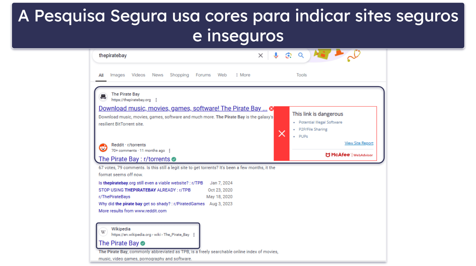 Recursos de segurança do McAfee — Detecção perfeita de malware, excelente proteção da internet e muito mais