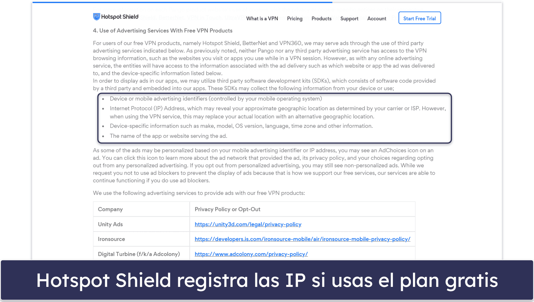 5. Hotspot Shield: Su extensión para Chrome es muy buena y tiene extras interesantes