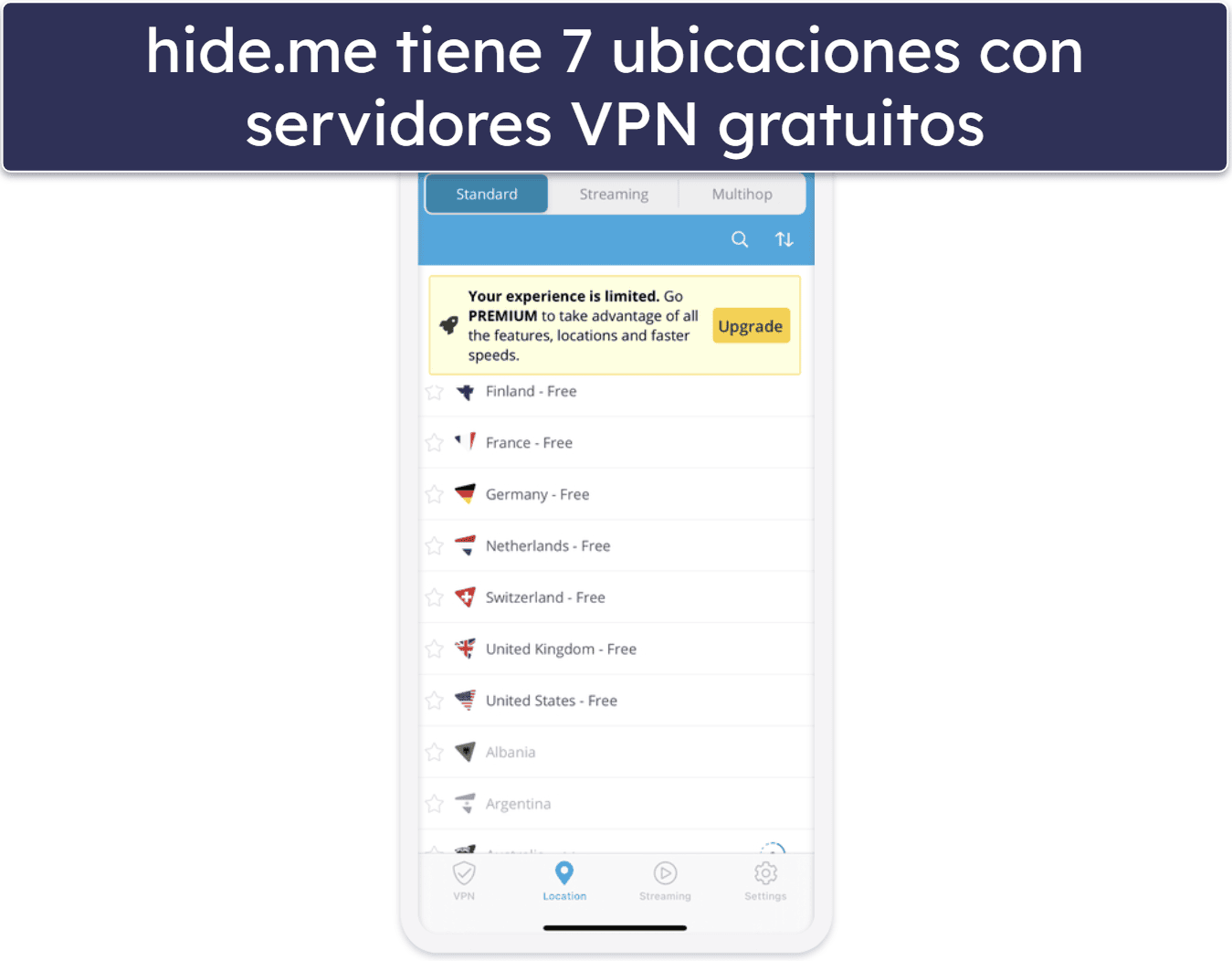 🥉3. hide.me: buena VPN gratis para principiantes