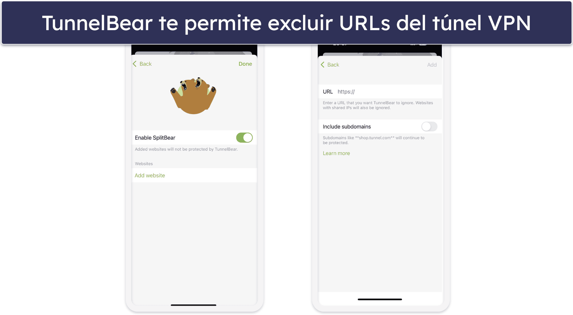 4. TunnelBear: extensa red de servidores para iOS