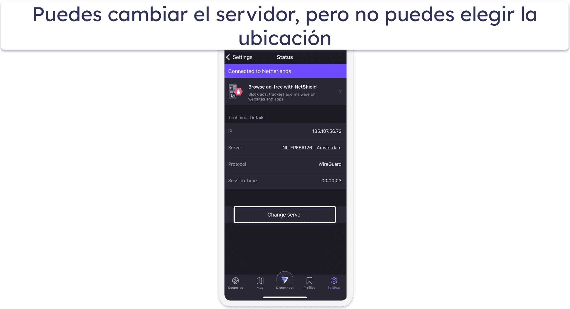 🥈2. Proton VPN: excelente VPN gratis para iOS con datos ilimitados + velocidades rápidas