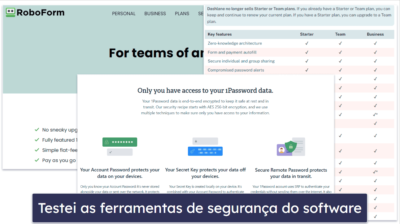 Metodologia de testes: critérios de comparação e classificação