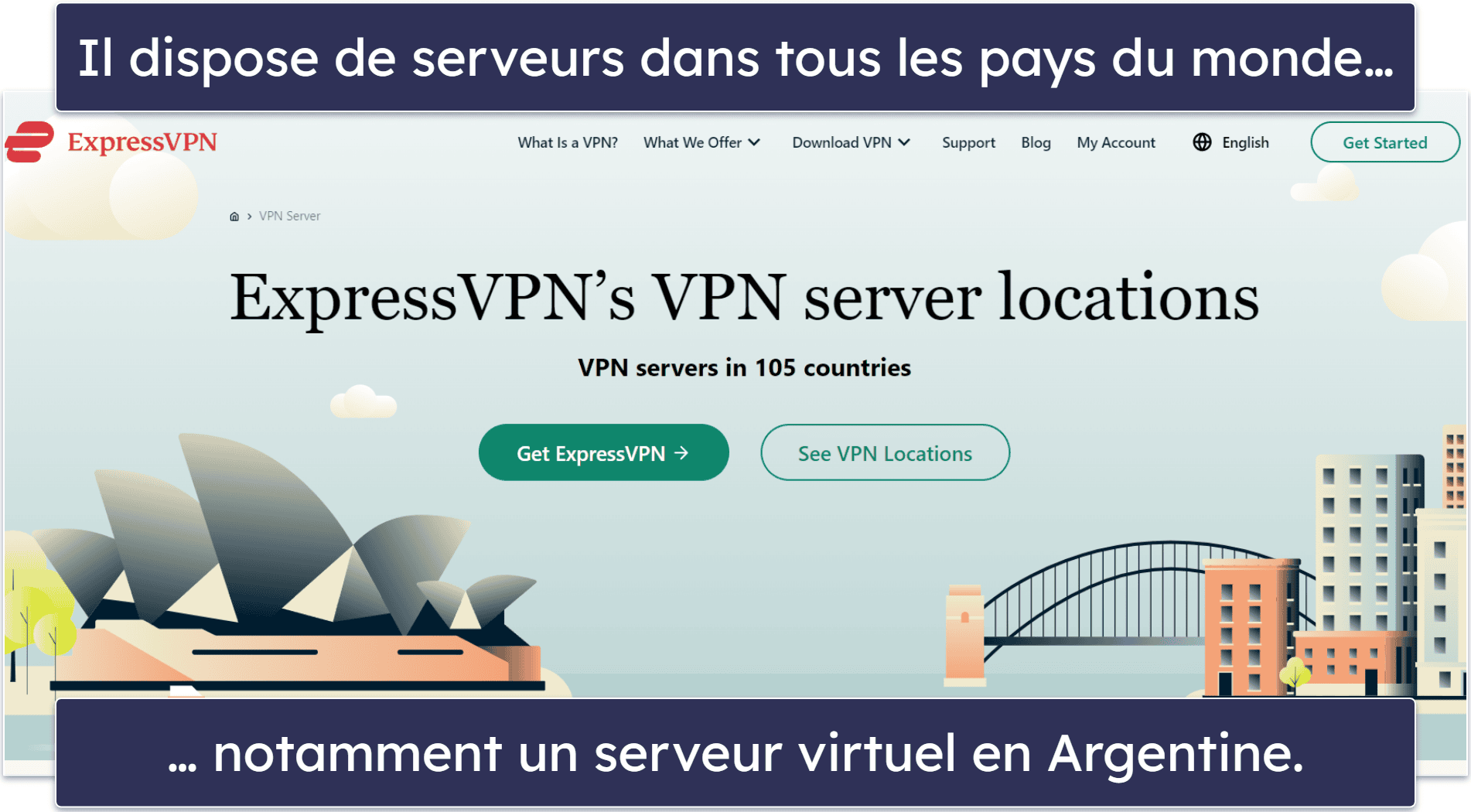 🥇1. ExpressVPN — Meilleur VPN pour l’Argentine