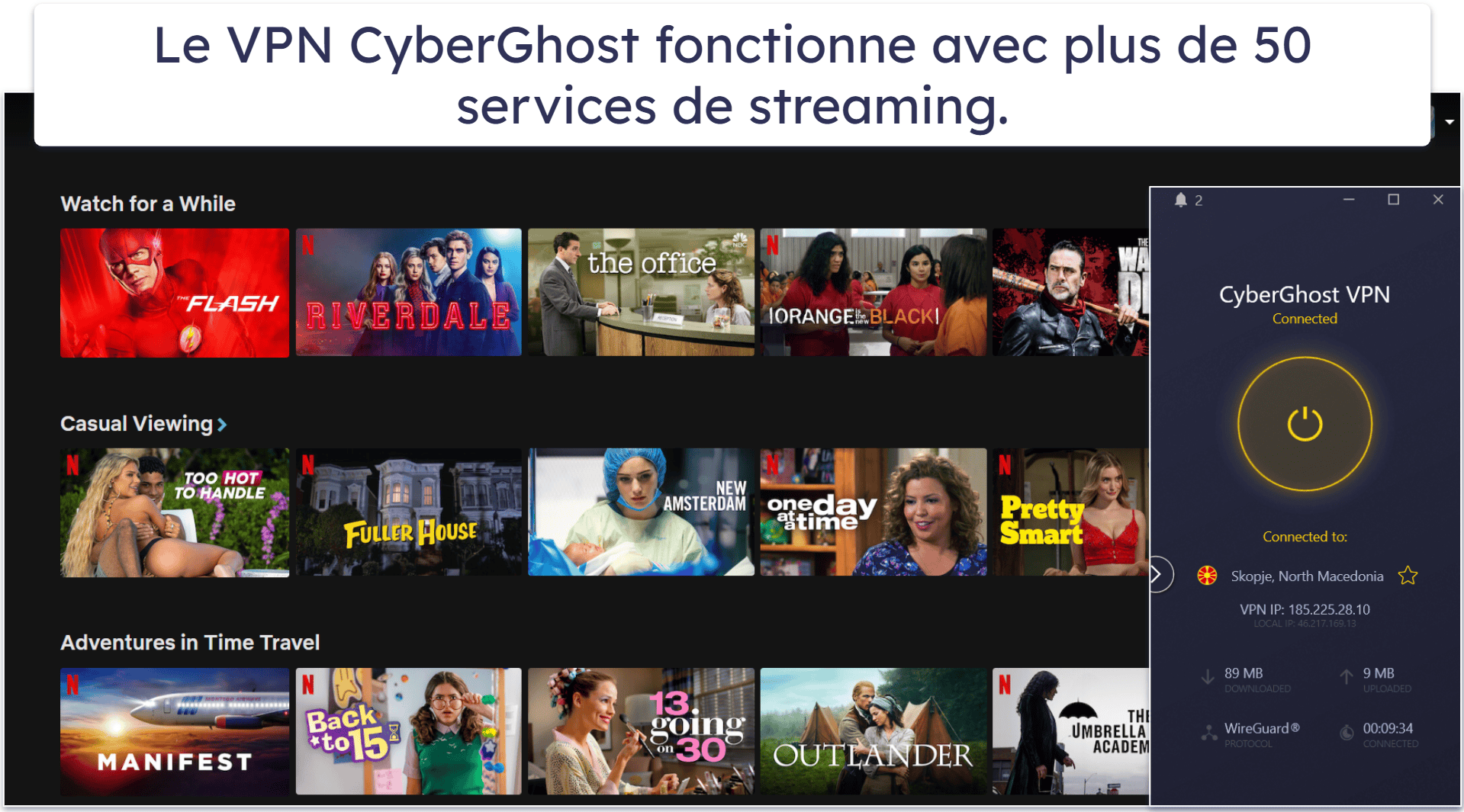 🥉3. CyberGhost VPN —Le meilleur VPN pour le streaming en Argentine