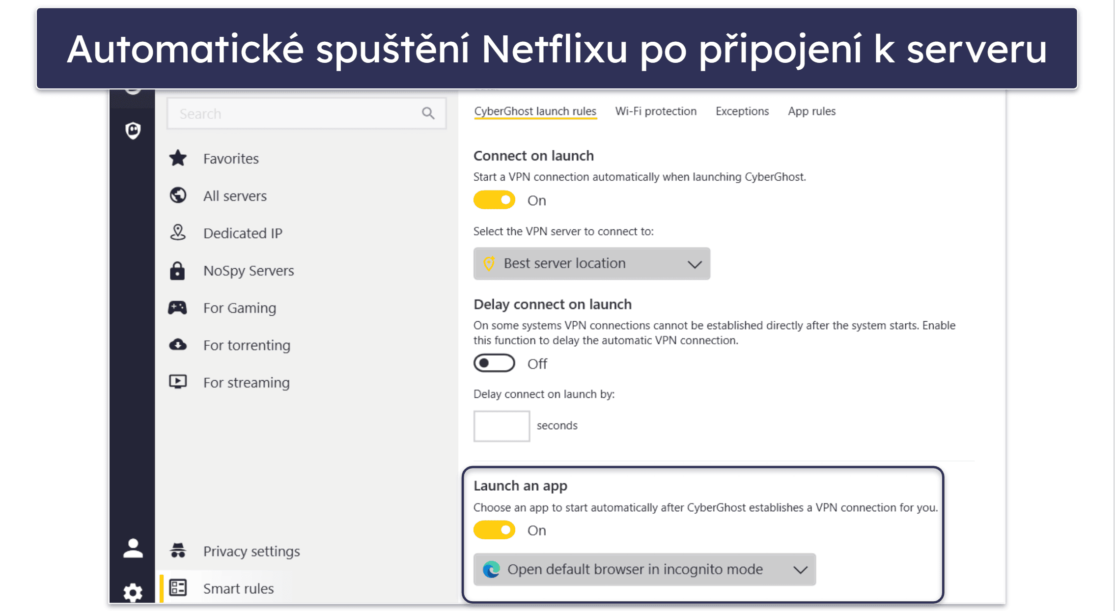 🥉3. CyberGhost VPN – Aloittelijaystävällinen VPN erillisillä Netflix-palvelimilla