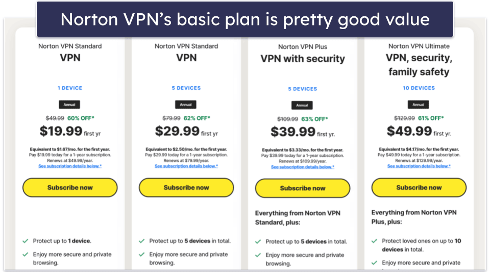 Bonus. Norton Secure VPN — Beginner-Friendly VPN That’s Good for Streaming