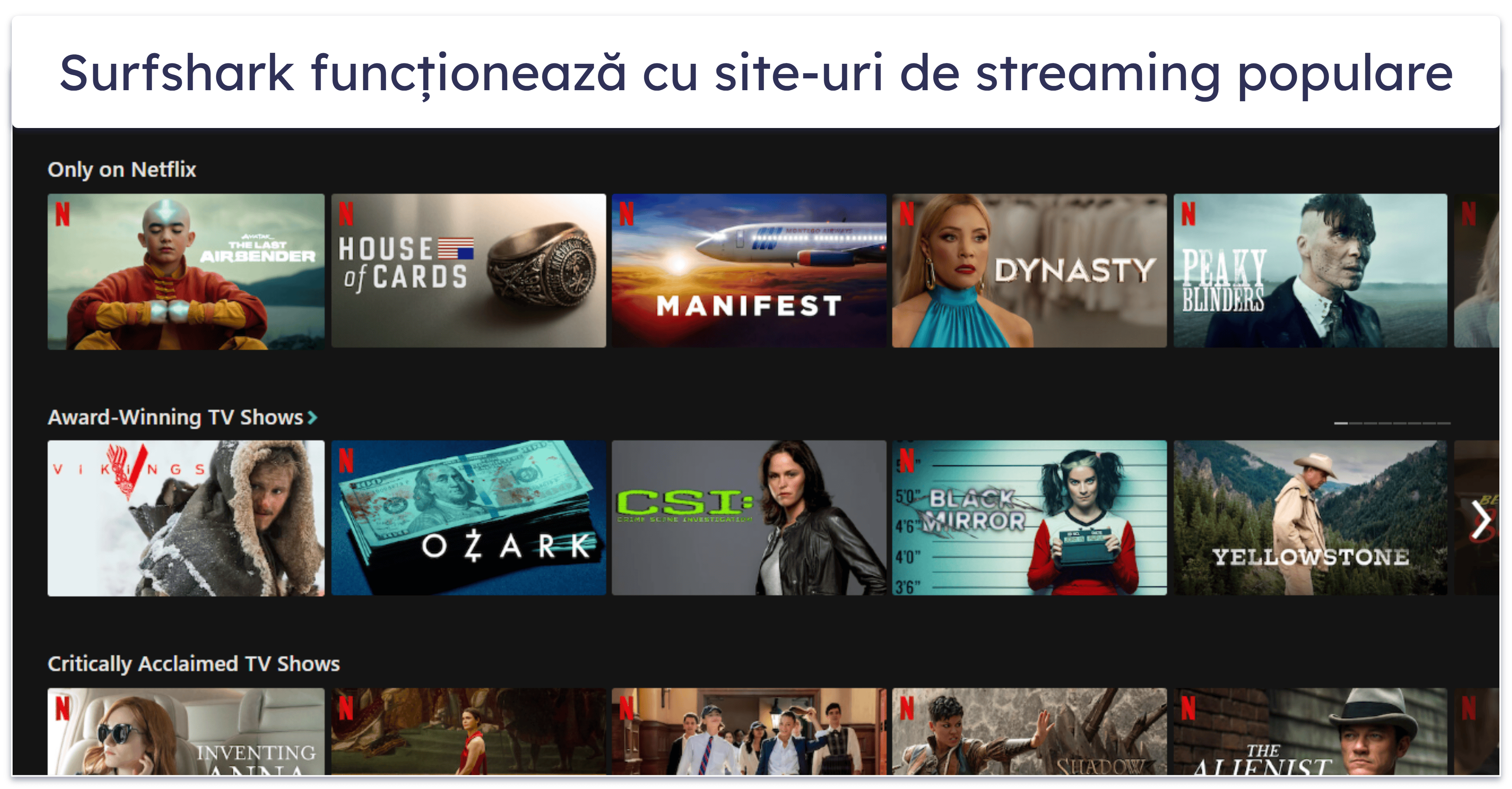 Asistență pentru streaming cu Surfshark – Accesați cu ușurință zeci de servicii de streaming