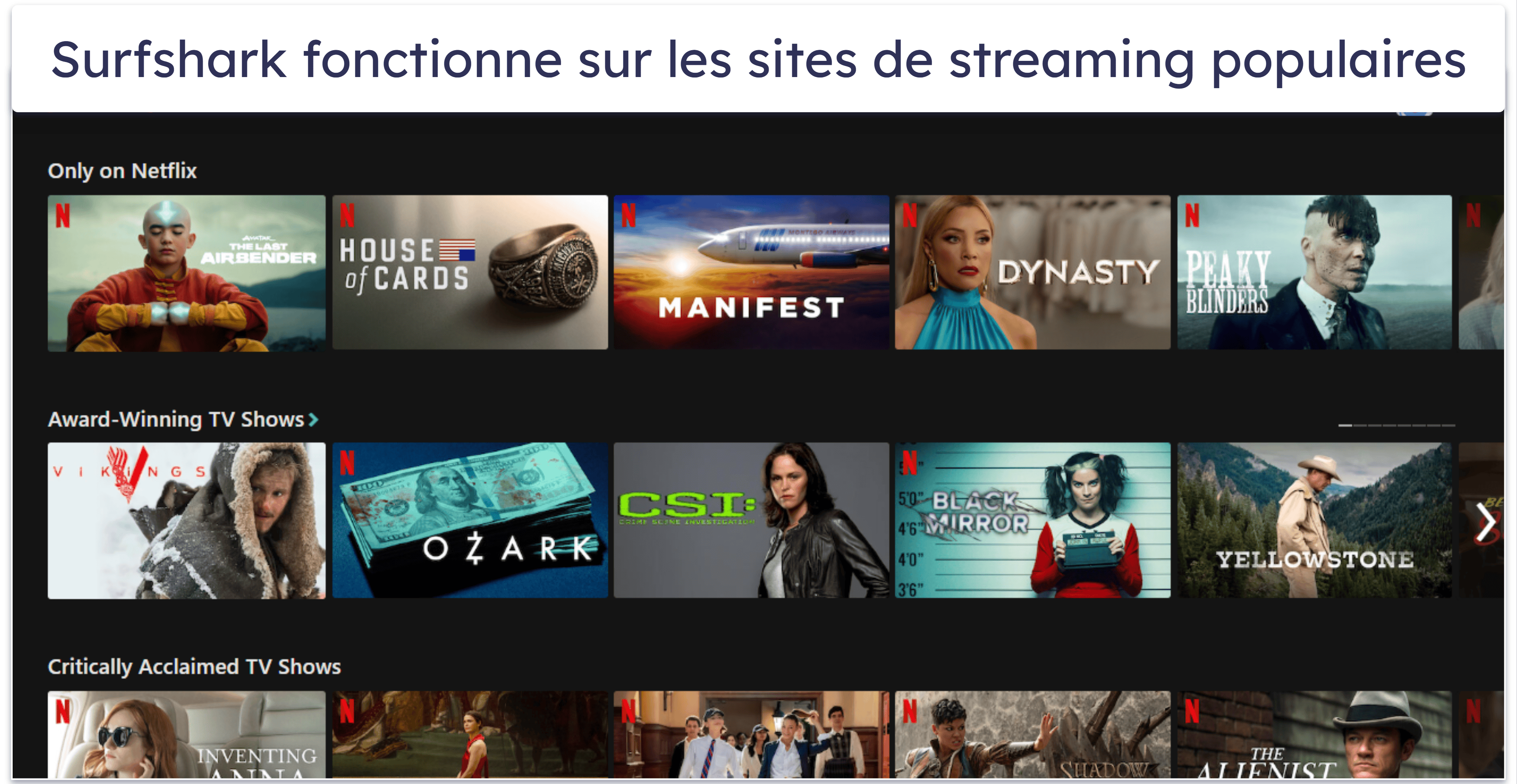 Surfshark et le streaming — Accédez facilement à des dizaines de services de streaming