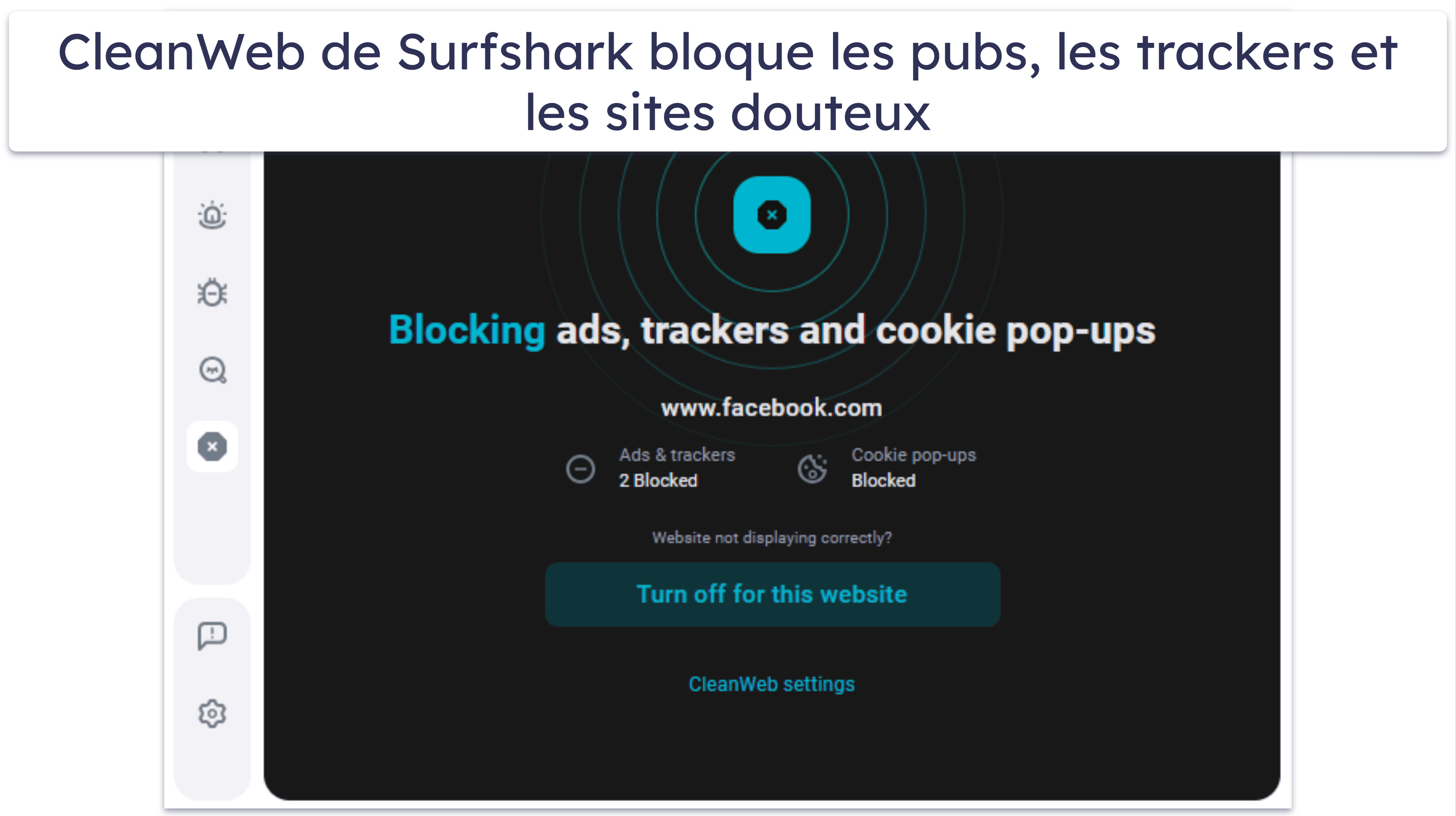 Fonctionnalités de Surfshark