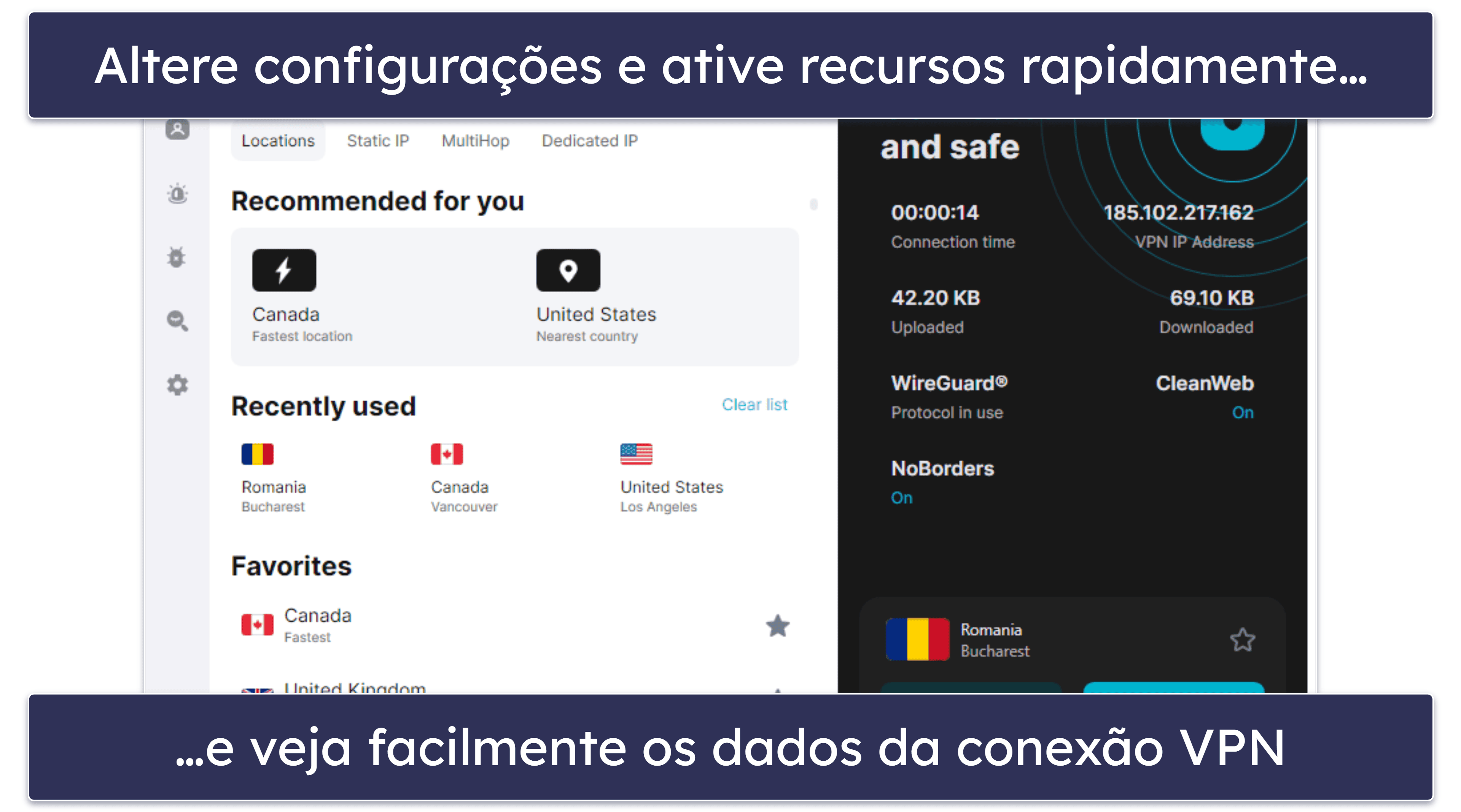 Facilidade de uso do Surfshark: aplicativos móveis e desktop — Interface intuitiva em todos os dispositivos