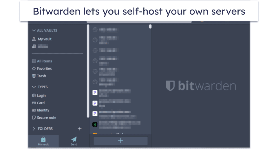 4. Bitwarden — Secure Local Storage Through Self-Hosted Vault (Great for Expert Users)