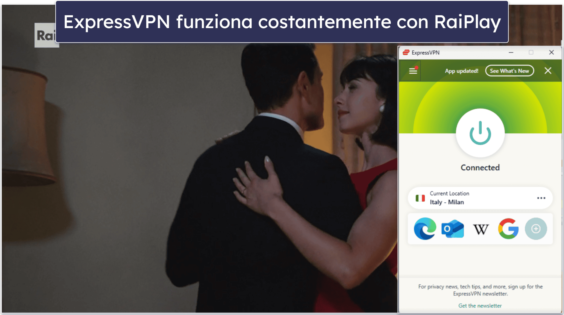 🥇1. ExpressVPN — La miglior VPN in assoluto per RaiPlay