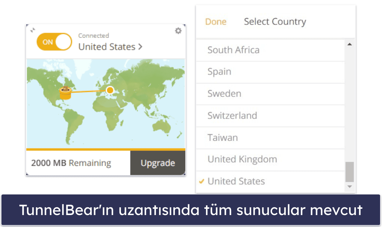 7. TunnelBear — Okul İçin Kullanımı Eğlenceli Basit Bir VPN