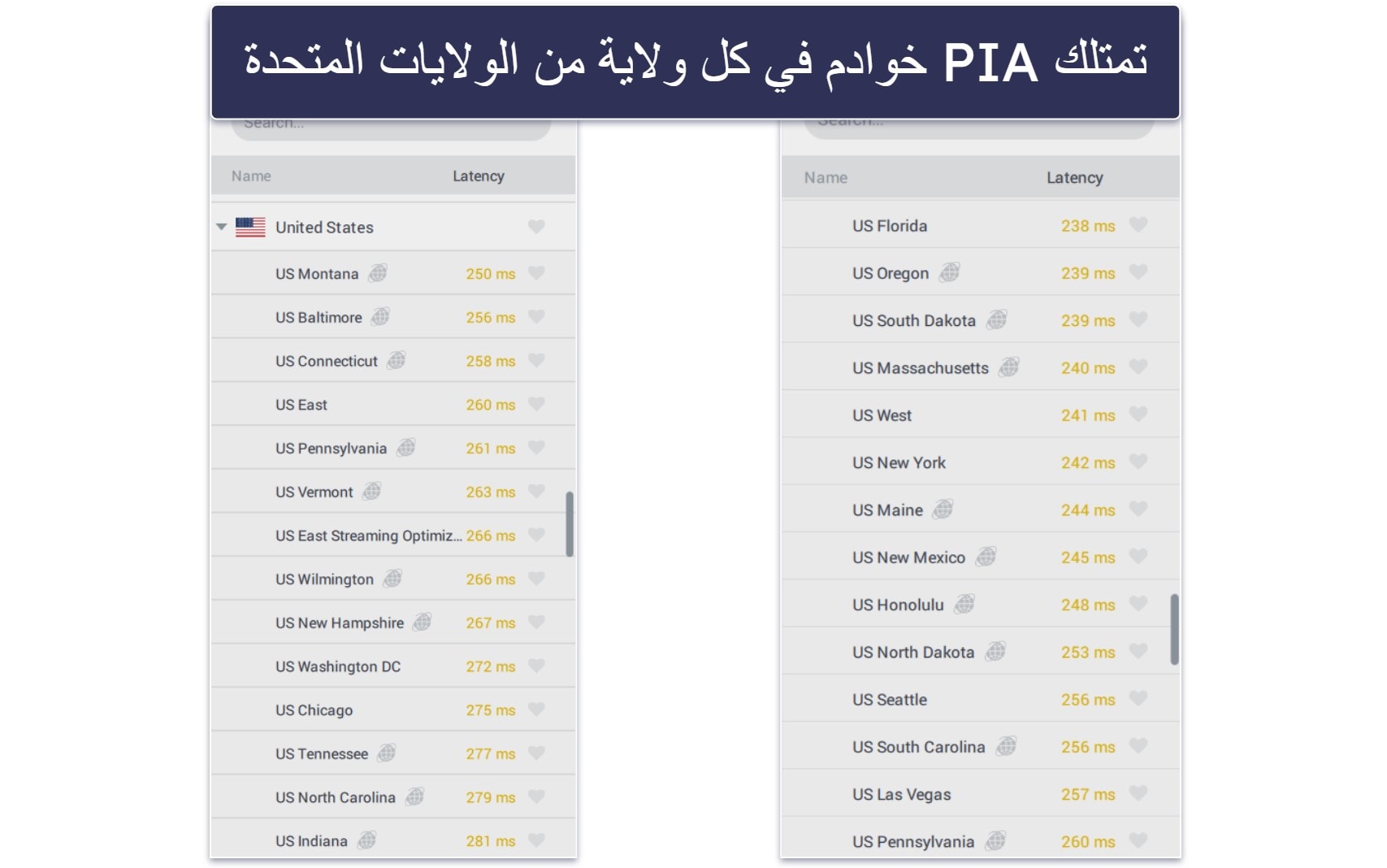 🥈2. Private Internet Access — ممتازة لبث المباريات الرياضية المحلية