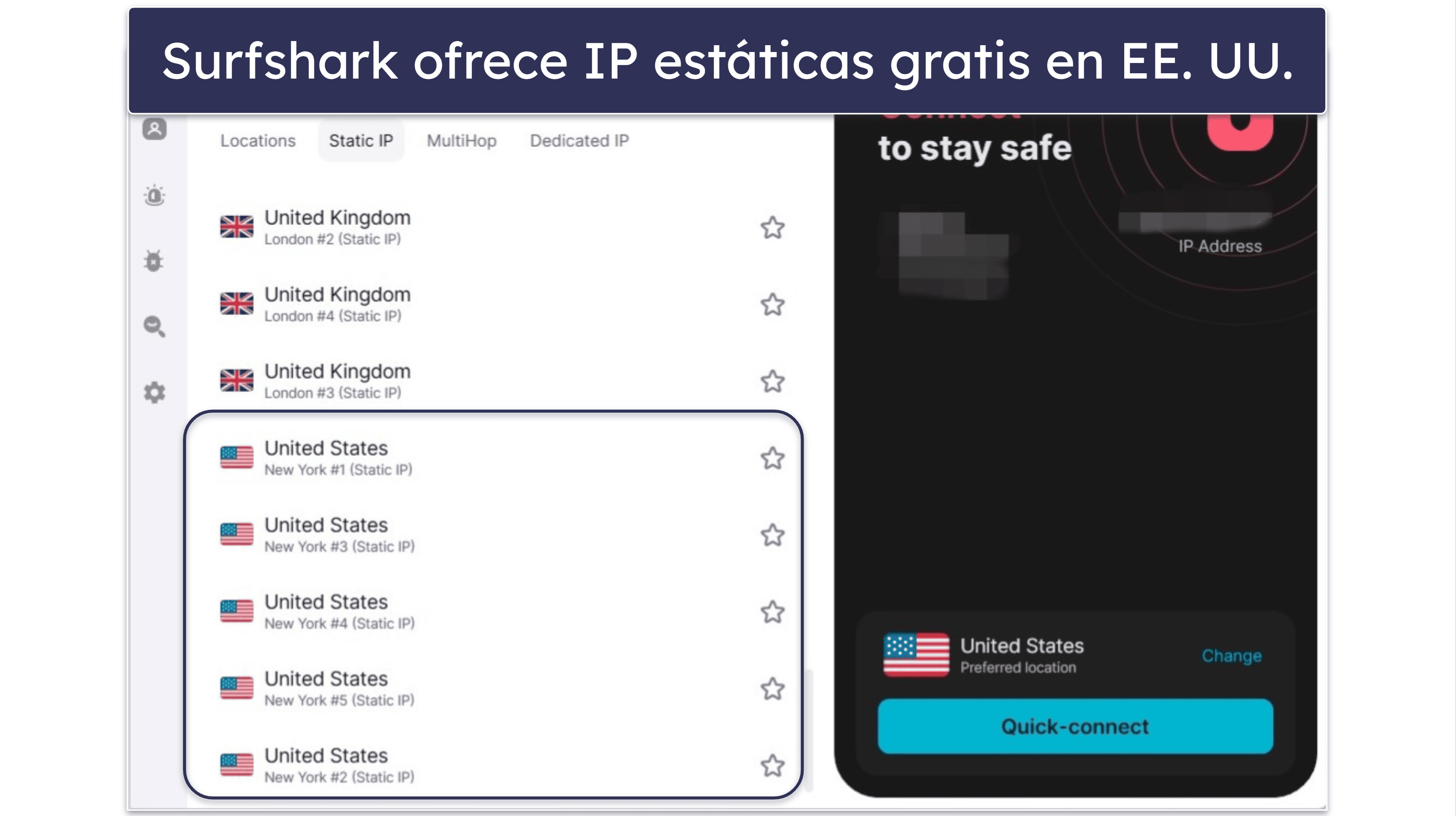 5. Surfshark: Una buena VPN para proteger tu identidad al usar servicios en línea en Estados Unidos