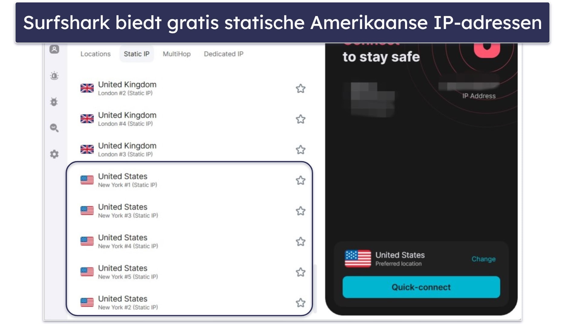 5. Surfshark — goed voor het beschermen van je identiteit op Amerikaanse online diensten